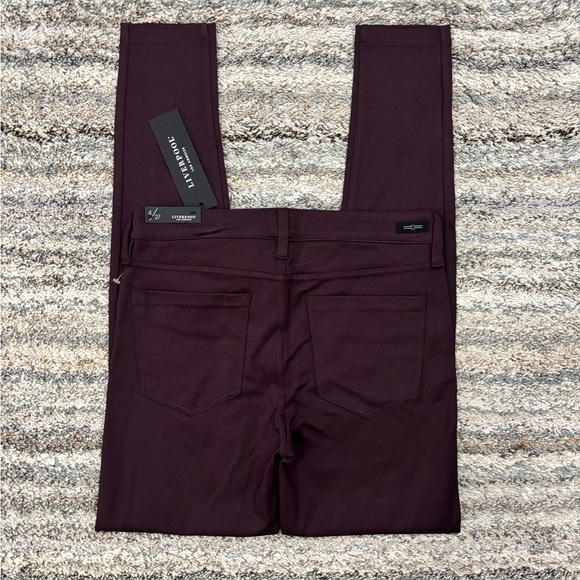 Liverpool Skinny Jeans Sz 4/27 NWT | Liverpool Mid Rise Aubergine Skinny Jeans - - Picture 7 of 12